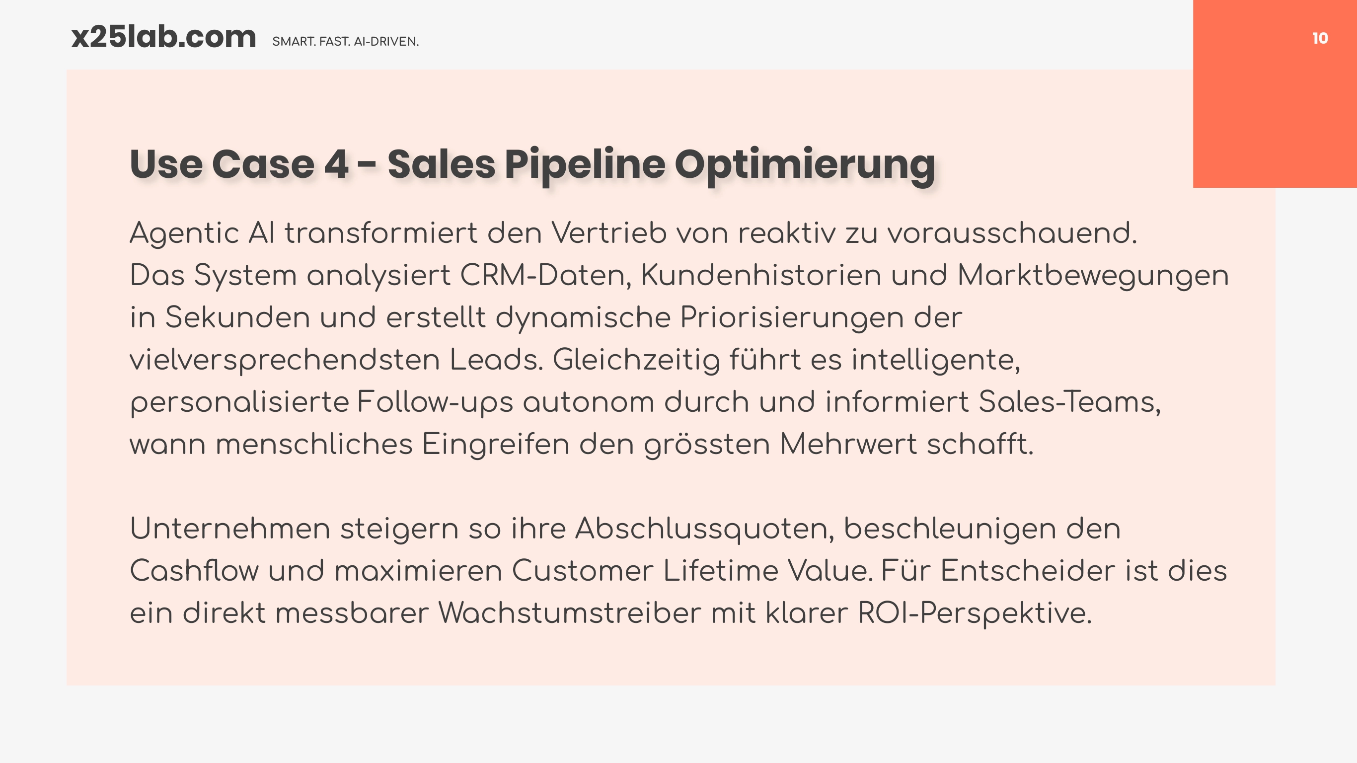 Use Case 4 - Sales Pipeline Optimierung